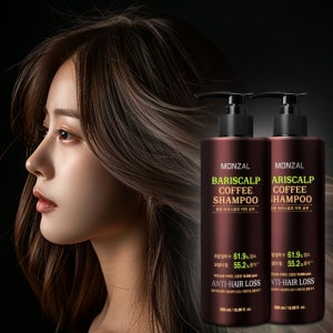 몽잘 바리스칼프 커피 샴푸 탈모 증상 완화 지성 두피 카페인 Coffee, 500ml, 2개