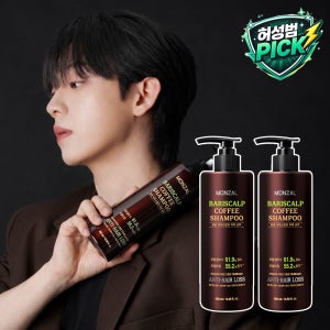 허성범 PICK 몽잘 바리스칼프 커피샴푸 탈모증상완화 기능성 500ml, 2개