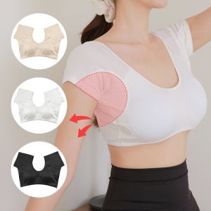 핑크앤다이아 패드내장형 입는 겨땀흡수 탱크탑 겨드랑이 패치 땀흡수 패드 망사 이너속옷