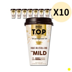 맥심 티오피 마일드 라떼 컵 커피 대용량 300ml 100컵