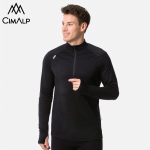 시말프 메리노 집업 상의 Cimalp MERINO ZIP 베이스레이어