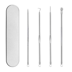 여드름 압출 바늘 코 비립종 피지 좁쌀 짜기 압출기 세트