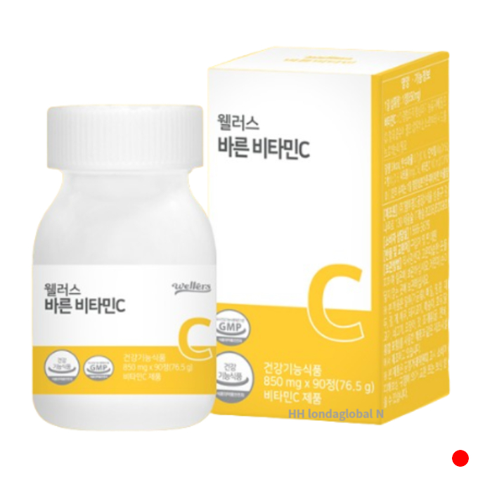 웰러스 <b>바른</b> 비타민C <b>항산화</b> 활력 임산부 부모님 90정