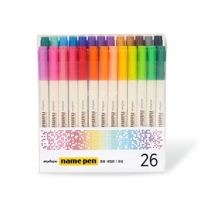 문화 네임펜 26색 세트 - 드로잉 그림용 유성펜