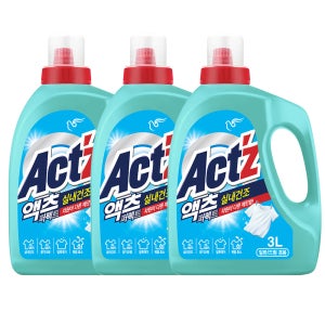 액츠 퍼펙트 실내건조 일반/드럼겸용 세탁세제 3L, 3개