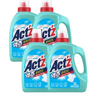 액츠 퍼펙트 실내건조 일반/드럼겸용 세탁세제 3L, 4개