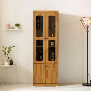 카시아 600 유리 장식장 위스키 양주 술장 거실 진열장 엔틱 그릇 수납장