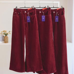 [원가이하SALE] 엘렌 골덴 코듀로이 일자 와이드 팬츠 (S-3XL)