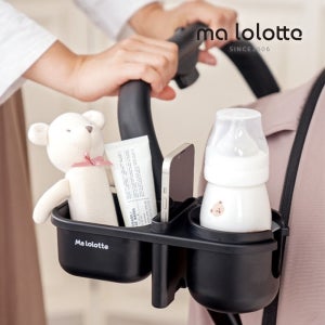 마롤 튼튼한 유모차 컵홀더 앤 스마트폰 홀더 거치대 3구 멀티 핸드폰 수납 2in1