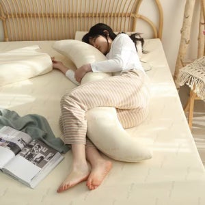 슬립앤슬립 리얼오가닉 안고자는 임산부 체압분산 S자형 바디베개 바디필로우 1+1