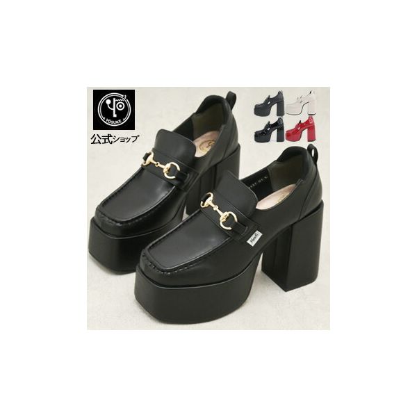 YOSUKE 요스케 통굽 펌프스 힐 로퍼 11cm 청키 659652