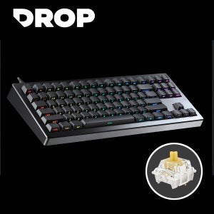 커세어 Drop CSTM80 RGB 핫스왑 텐키리스 기계식 키보드 황축