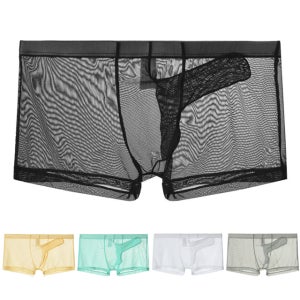 남성 시스루 망사 파우치 돌출 드로즈 팬티 5P세트 매혹적인 디자인과 뛰어난 통기성D03
