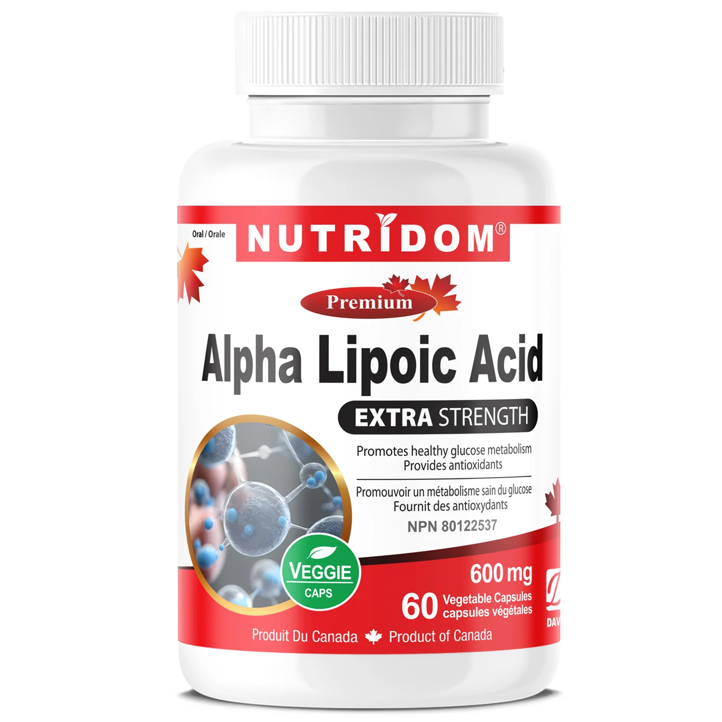 뉴트리돔 알파리포산 Alpha Lipoic Acid 600mg 60정