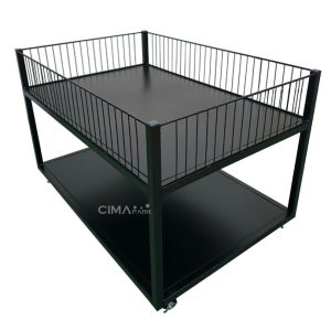 주문제작 행사 프로모션 철제선반 2단 프린스평대 매대