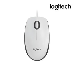 [국내정품] 로지텍코리아 M100r 화이트 USB 유선 마우스 좌우대칭형 디자인으로 왼손잡이도 사용가능