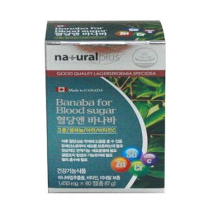 네추럴플러스 혈당엔 바나바 1,450mg x 60정 2개월 코로솔산 크롬 셀렌 아연