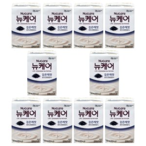 뉴케어 고소한 검은깨맛 빨대형 10개 식사대용 환자 노인 균형 영양식 비타민 미네랄 간편식