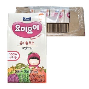 매일 요미요미 유기농주스 과일믹스 125ml 24팩 어린이 유아 과일주스