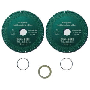 만능 다이아몬드 그라인더날 125mm (5) 2개입 융착 절단석 다용도 멀티 타일 목재