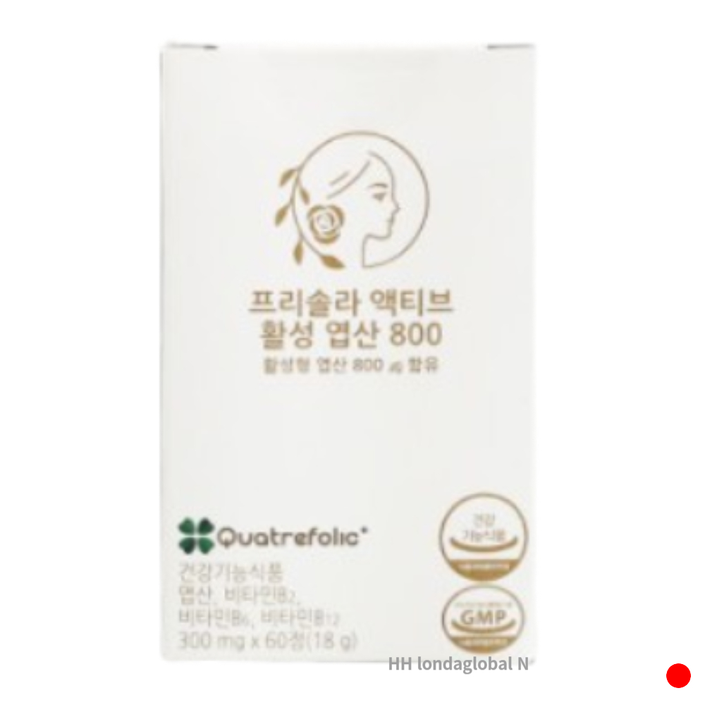 프리솔라 액티브 활성 <b>엽산</b> 800 임신준비 임산부 60정