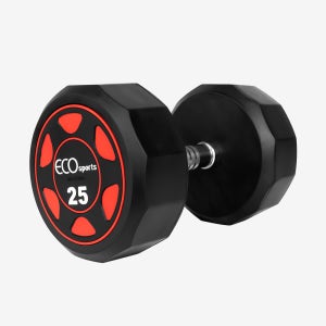 에코스포츠 프리미엄 12각 고무 덤벨 25kg, 1개