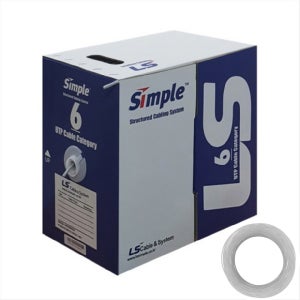 LS 전선 랜 케이블 UTP CAT6 기가 제작용 인터넷선 CCTV 랜선 컷팅 100M