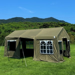밀포레 캐노피 천막 대형 야외 몽골 텐트 방수 옥상 장박 바람막이 간이 창고 3x6 B형