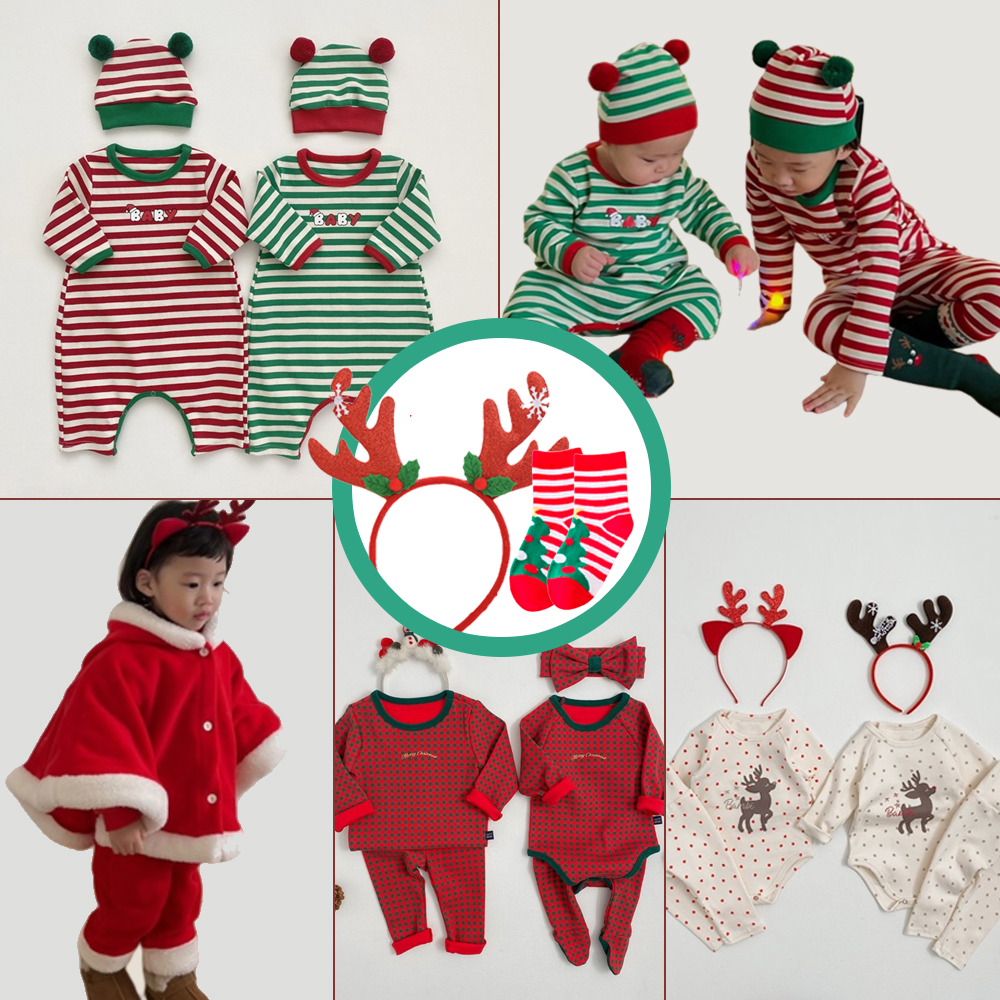 아기 크리스마스 옷 삐삐 슈트 아기옷 유아 루돌프 산타