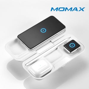 모맥스 에어박스 애플 맥세이프 4in1 멀티 고속 무선 충전기 보조배터리 화이트