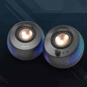 CREATIVE PEBBLE X USB오디오 MIC-IN AUX-IN 3.5mm RGB조명 USB-C 블루투스 유무선 스피커