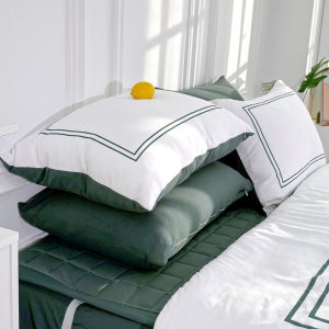 갤러리 워싱 호텔식 베개커버 더 그린, 50x70cm
