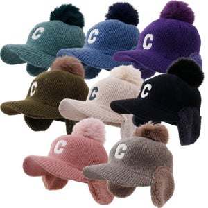 8컬러 비비드C 귀달이 니트캡 겨울 방한모자 귀덮는 군밤 귀마개 트래퍼햇