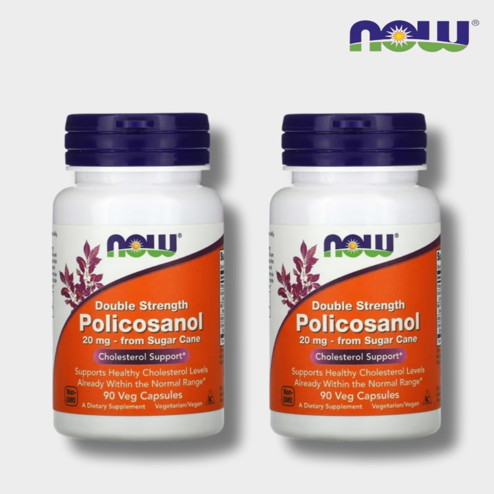 나우푸드 <b>폴리코사놀 20mg</b> 90베지캡슐 2통