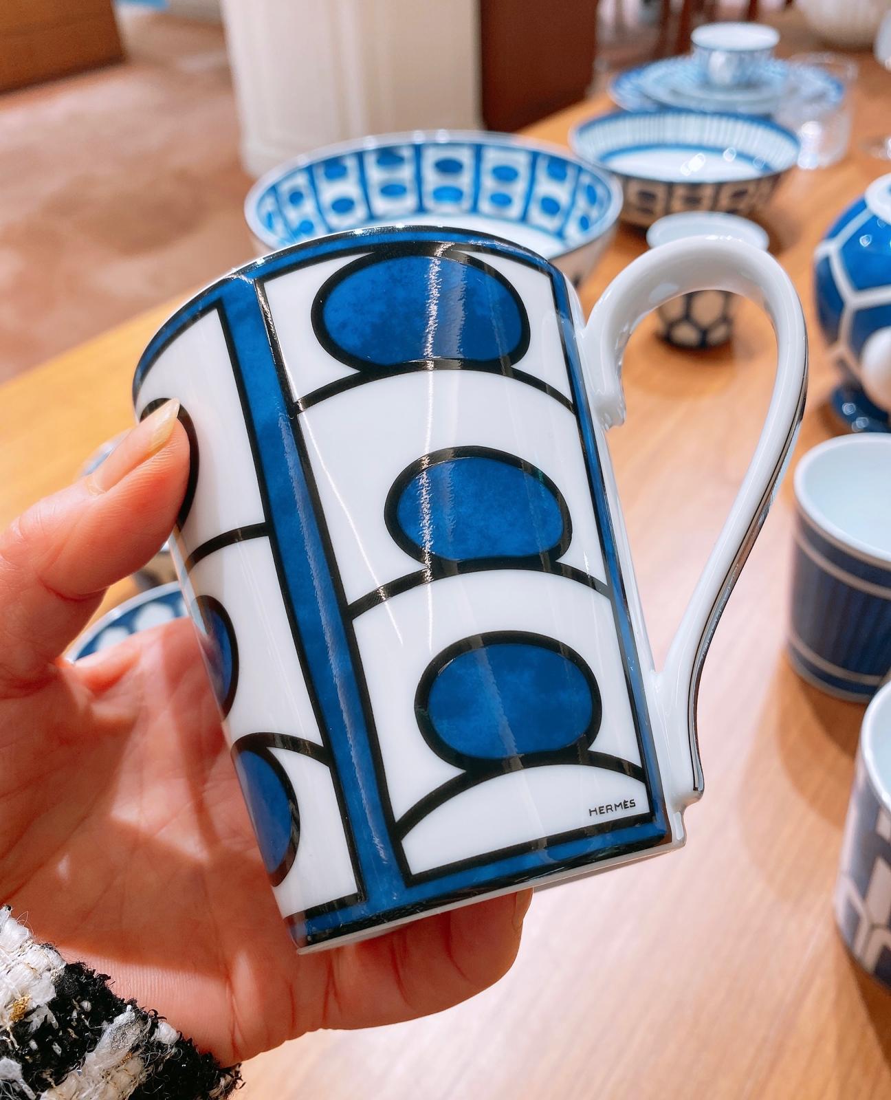 에르메스 블루 다이어 머그