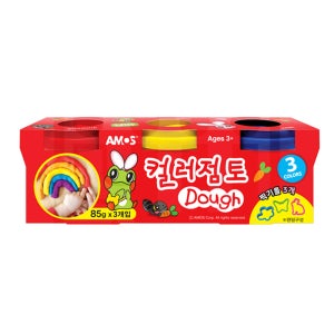 아모스 칼라 점토 85g 혼합 3색 세트 친환경 찰흙 클레이 만들기놀이 부자재료 미술준비물
