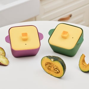 르메이드 실리콘 전자레인지 찜기 계란찜 라면 용기 고구마 1개 + 단호박 1개