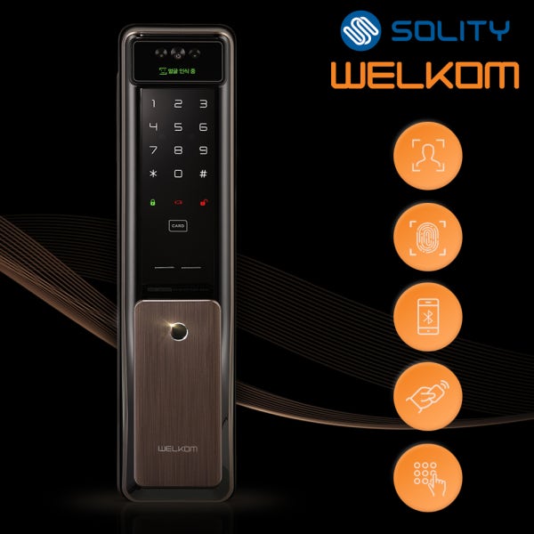 솔리티 3D 얼굴인식 디지털 도어락 WSP-2900A플러스 안면인식 카드키2 현관문도어락