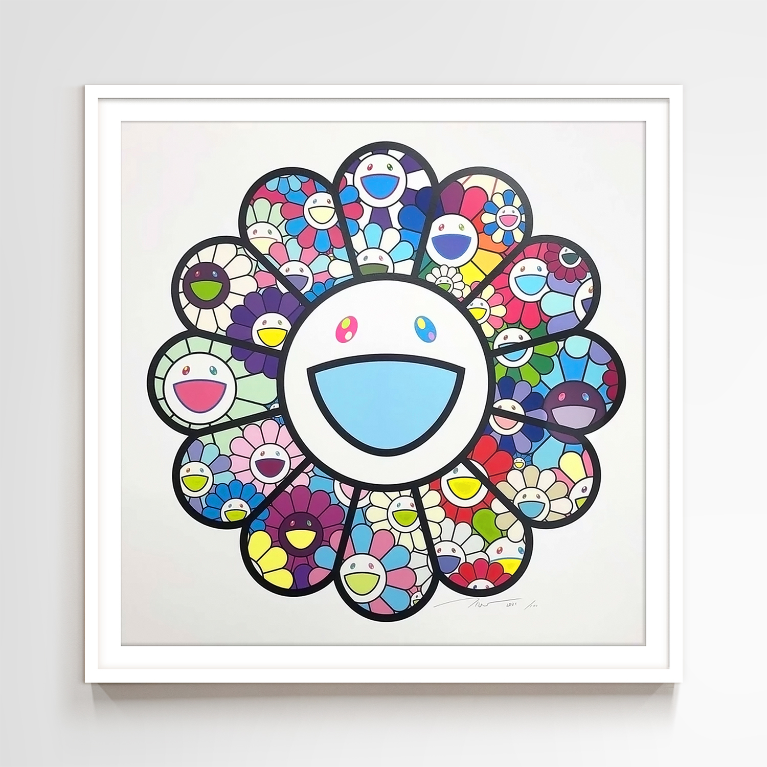 위아트 현대미술 무라카미다카시 Flowers In Pastel Colors 오리지널 판화 그림