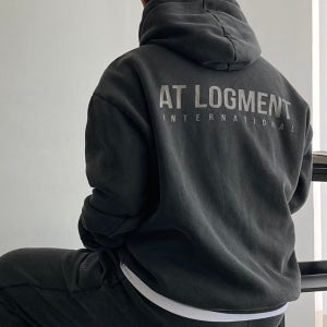 남자후드티 기모 피그먼트 LOG 후드 조거팬츠 셋업 오버핏 트레이닝세트