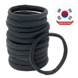 이쁨달다 K파워링 고무줄 머리끈 국산 검정 짱짱한 무매듭