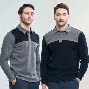 남자 카라티 긴팔 가을 겨울 남성 카라 티셔츠 기모 빅사이즈 스판(M6ST06)