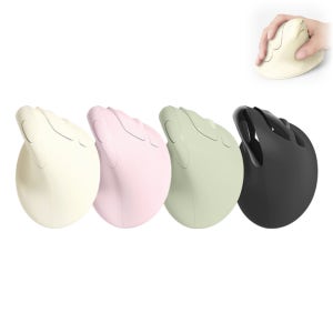 인체공학 무선 버티컬 무소음 마우스 파스텔 컬러 DPI 3단계 조절 6버튼 절전기능