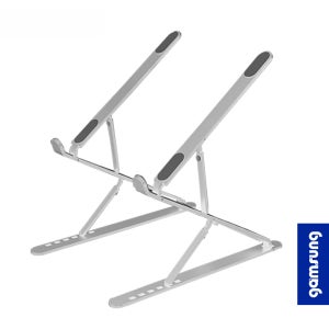 감성공장 알루미늄 2단 접이식 노트북 거치대 커브드 맥북 휴대용 스탠드 받침대