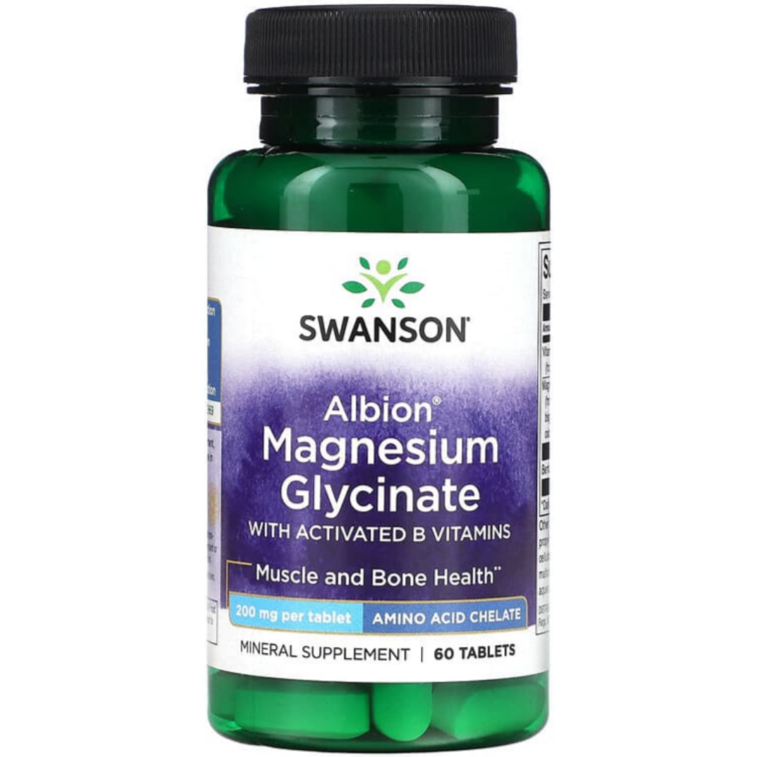 스완슨 <b>마그네슘 글리시네이트</b> 비타민B6 200mg 60정