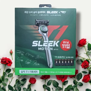 도루코 슬릭 모션 x T1 콜라보 한정판 기획 sleek 면도기1,날11,폼1 면도기세트