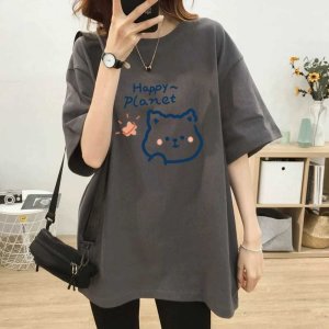 가오리반팔티 여름 오버핏 루즈 심플 루즈핏 스판 S ZP008 화이트