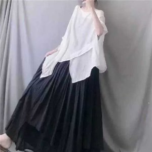 가오리반팔티 루즈 핏 라운드 여름 패션 스판 오버핏 S 화이트탑