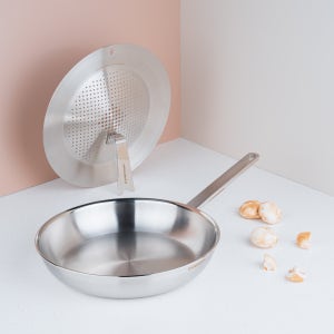 [N단독구성]쉐프윈 316 통5중 스텐 28cm 후라이팬+316STS 멀티커버