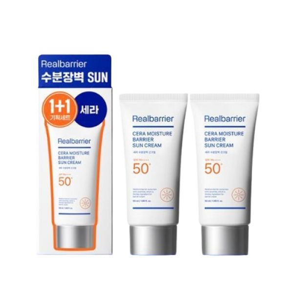 <b>속건조</b>해결/화잘먹 리얼베리어 세라 수분 장벽 선크림 50ml 1+1 기획